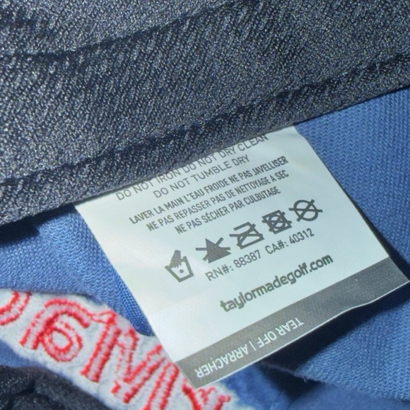 TaylorMade Navy Blue Hat Red Logo - Adjustable Snapback, Est. 1979 Vintage Style - Picture 4 of 5